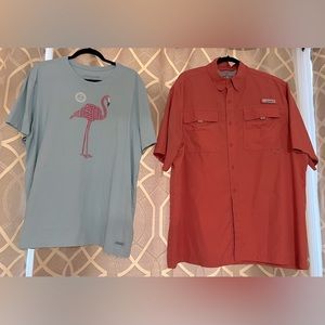 Life Is Good T-shirt and Habit Outdoor shirt